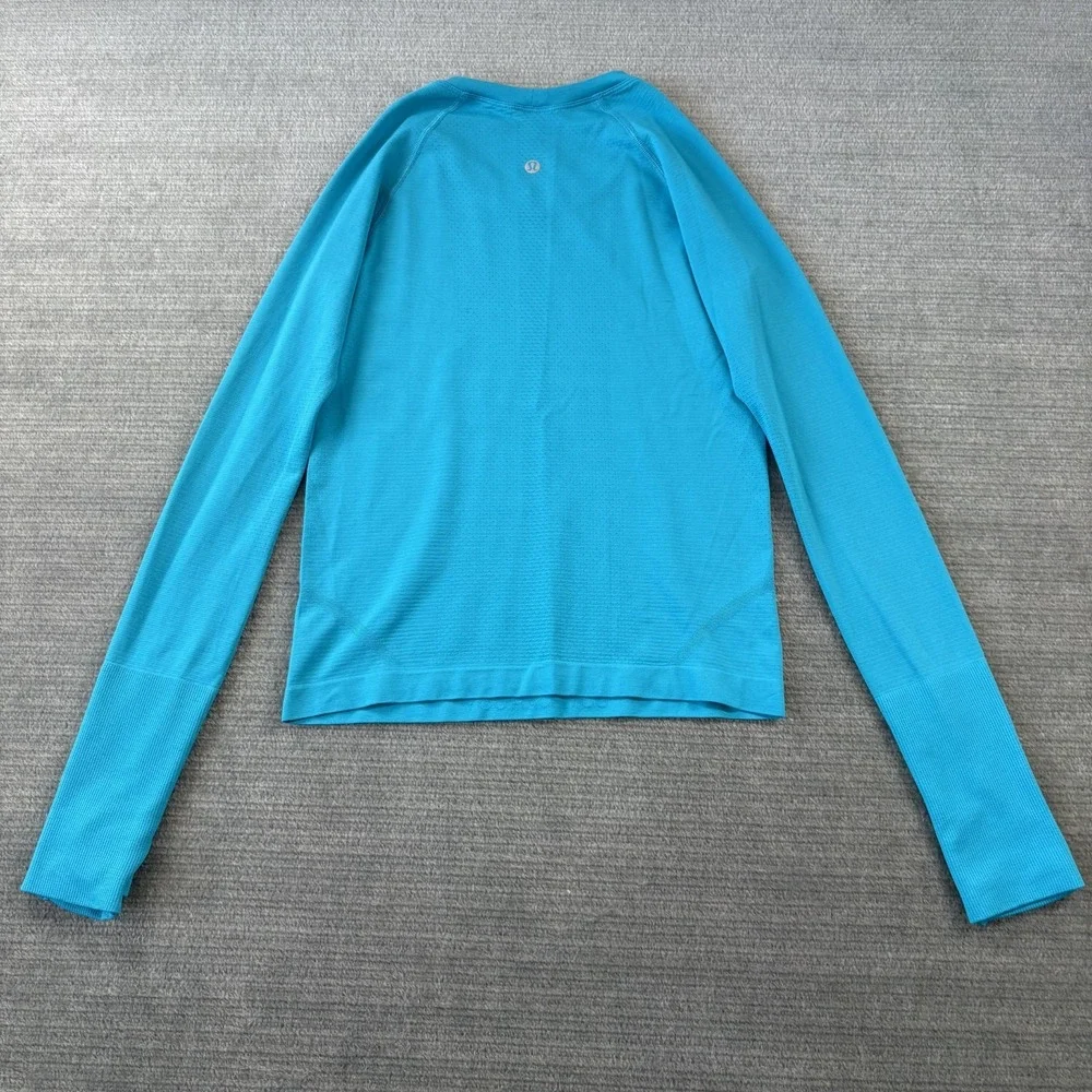 Lululemon Swiftly Tech Top 4 Blue Long Sleeve Crew Neck Athleisure Gym Running